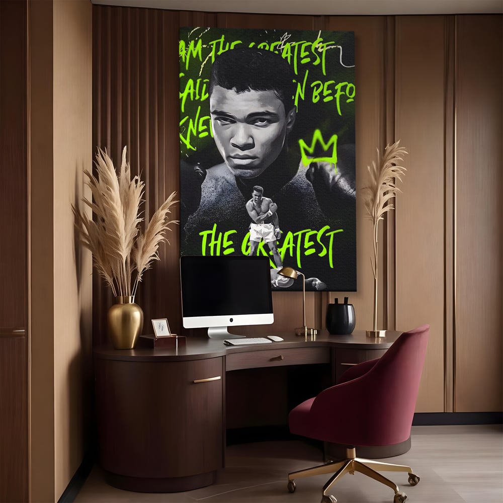 Tablou Canvas Premium LuxCanva® A1545, Mr. Muhammad Ali , Boxer, Sportiv, Campion, Living, Culori Vibrante