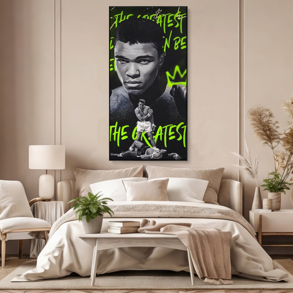 Tablou Canvas Premium LuxCanva® A1545, Mr. Muhammad Ali , Boxer, Sportiv, Campion, Living, Culori Vibrante