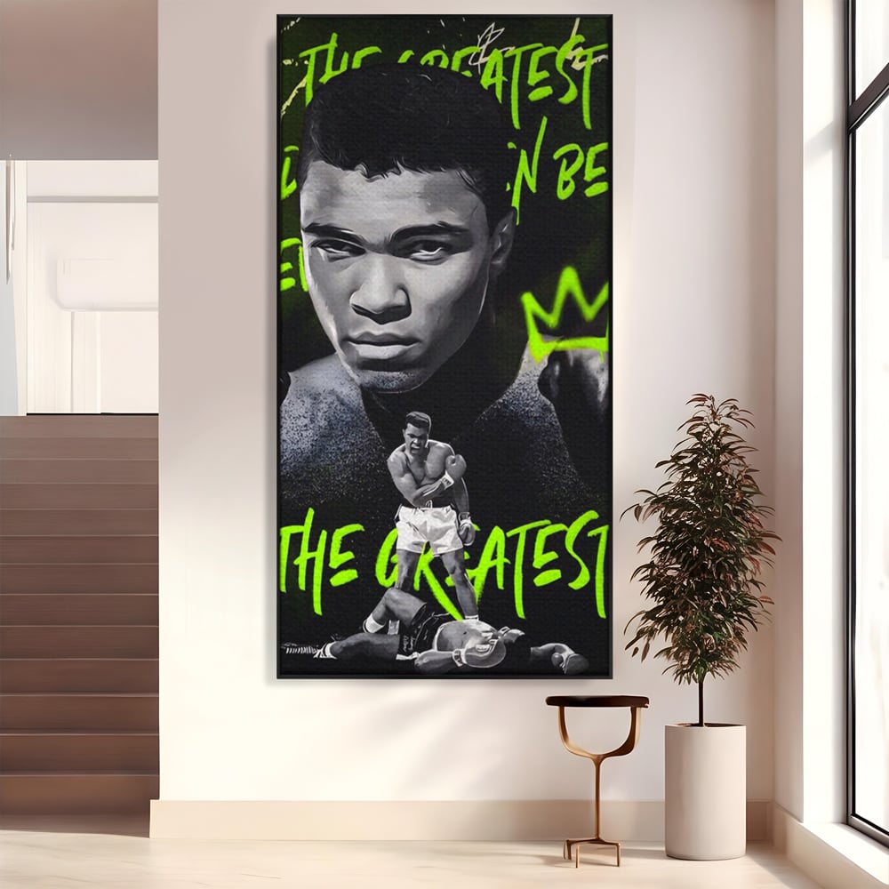 Tablou Canvas Premium LuxCanva® A1545, Mr. Muhammad Ali , Boxer, Sportiv, Campion, Living, Culori Vibrante