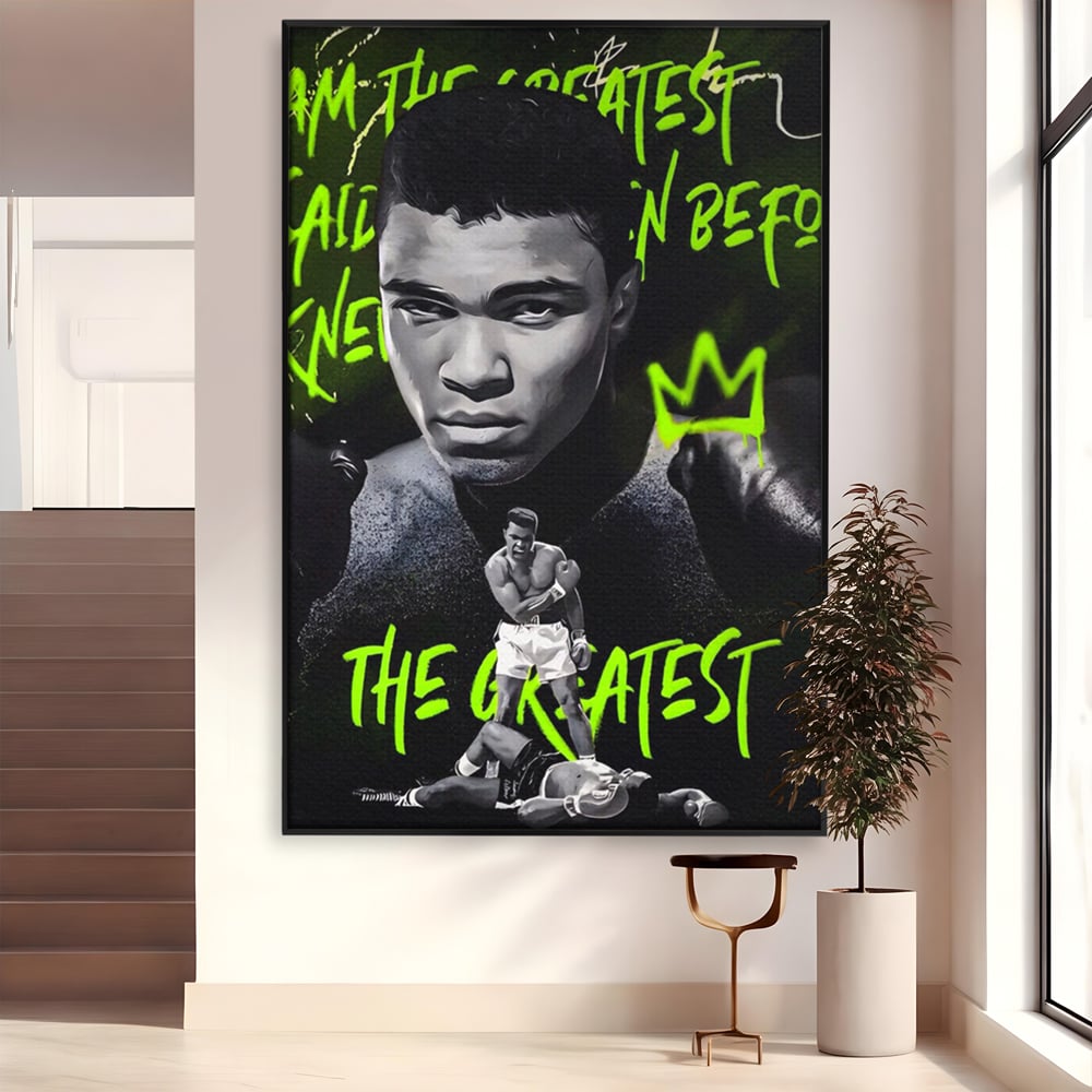 Tablou Canvas Premium LuxCanva® A1545, Mr. Muhammad Ali , Boxer, Sportiv, Campion, Living, Culori Vibrante