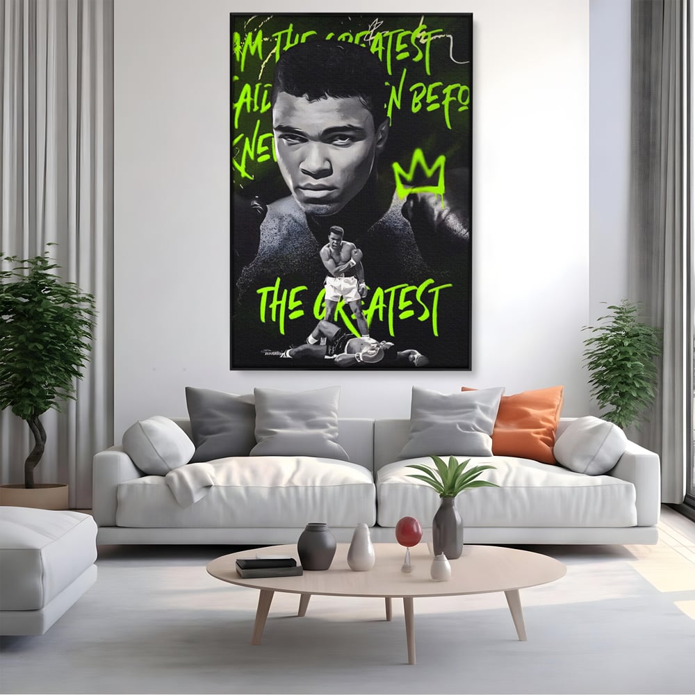 Tablou Canvas Premium LuxCanva® A1545, Mr. Muhammad Ali , Boxer, Sportiv, Campion, Living, Culori Vibrante
