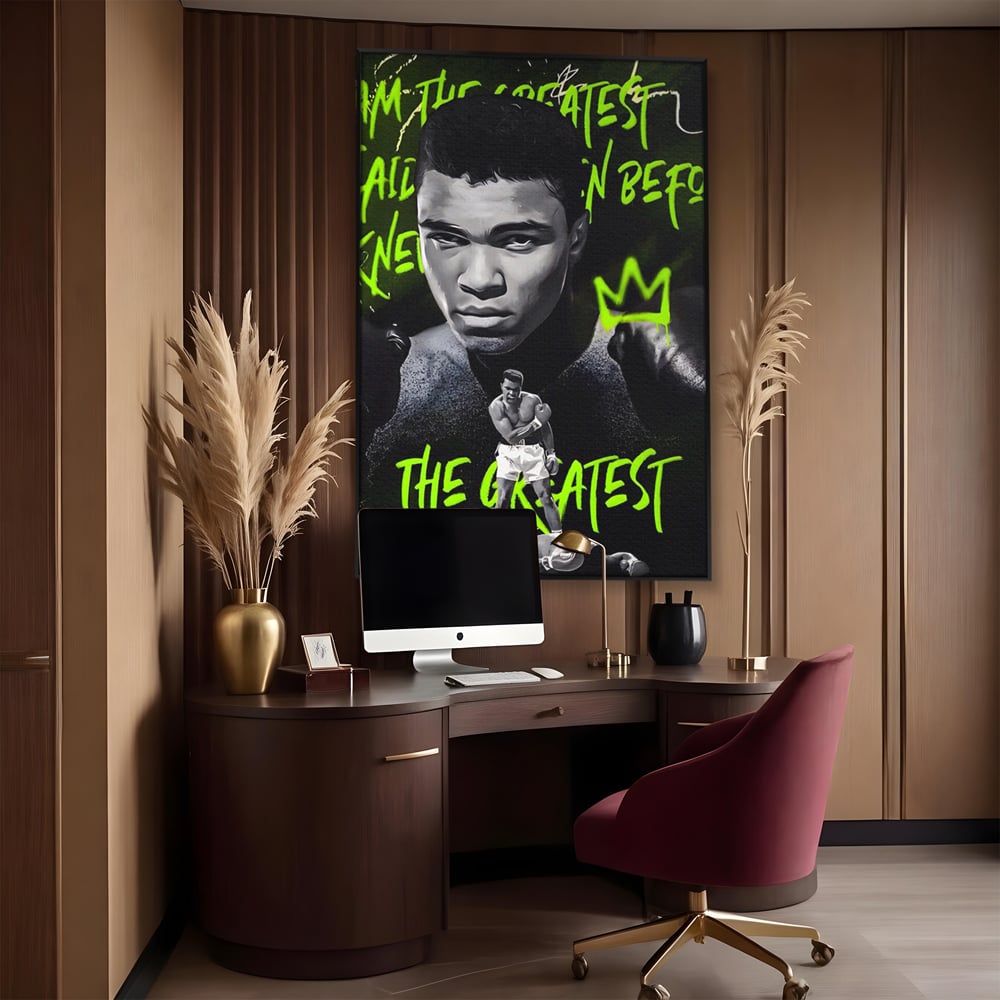 Tablou Canvas Premium LuxCanva® A1545, Mr. Muhammad Ali , Boxer, Sportiv, Campion, Living, Culori Vibrante