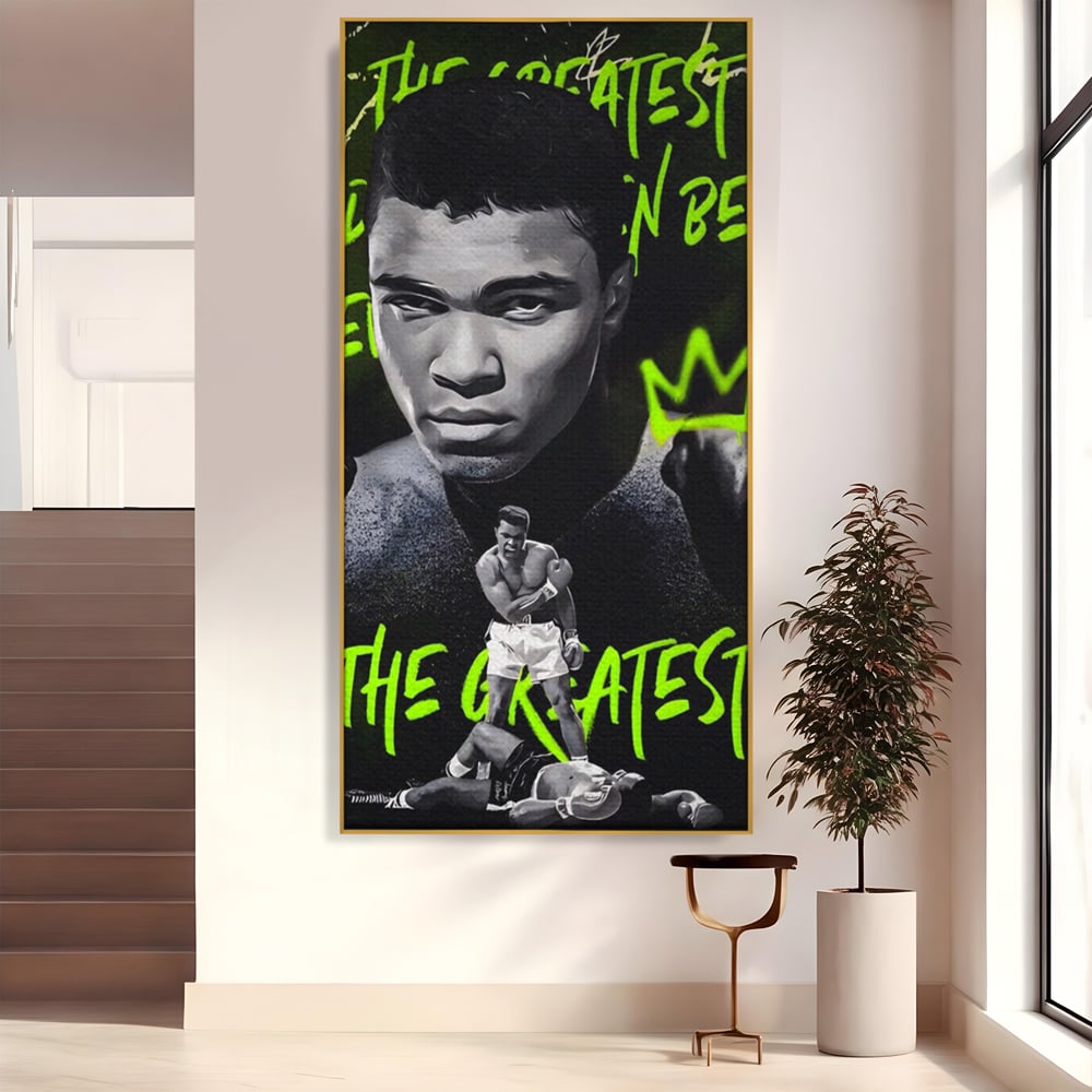Tablou Canvas Premium LuxCanva® A1545, Mr. Muhammad Ali , Boxer, Sportiv, Campion, Living, Culori Vibrante