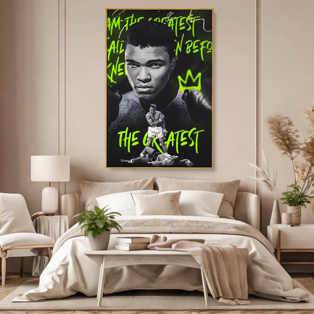 Tablou Canvas Premium LuxCanva® A1545, Mr. Muhammad Ali , Boxer, Sportiv, Campion, Living, Culori Vibrante