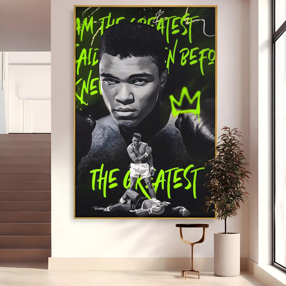 Tablou Canvas Premium LuxCanva® A1545, Mr. Muhammad Ali , Boxer, Sportiv, Campion, Living, Culori Vibrante