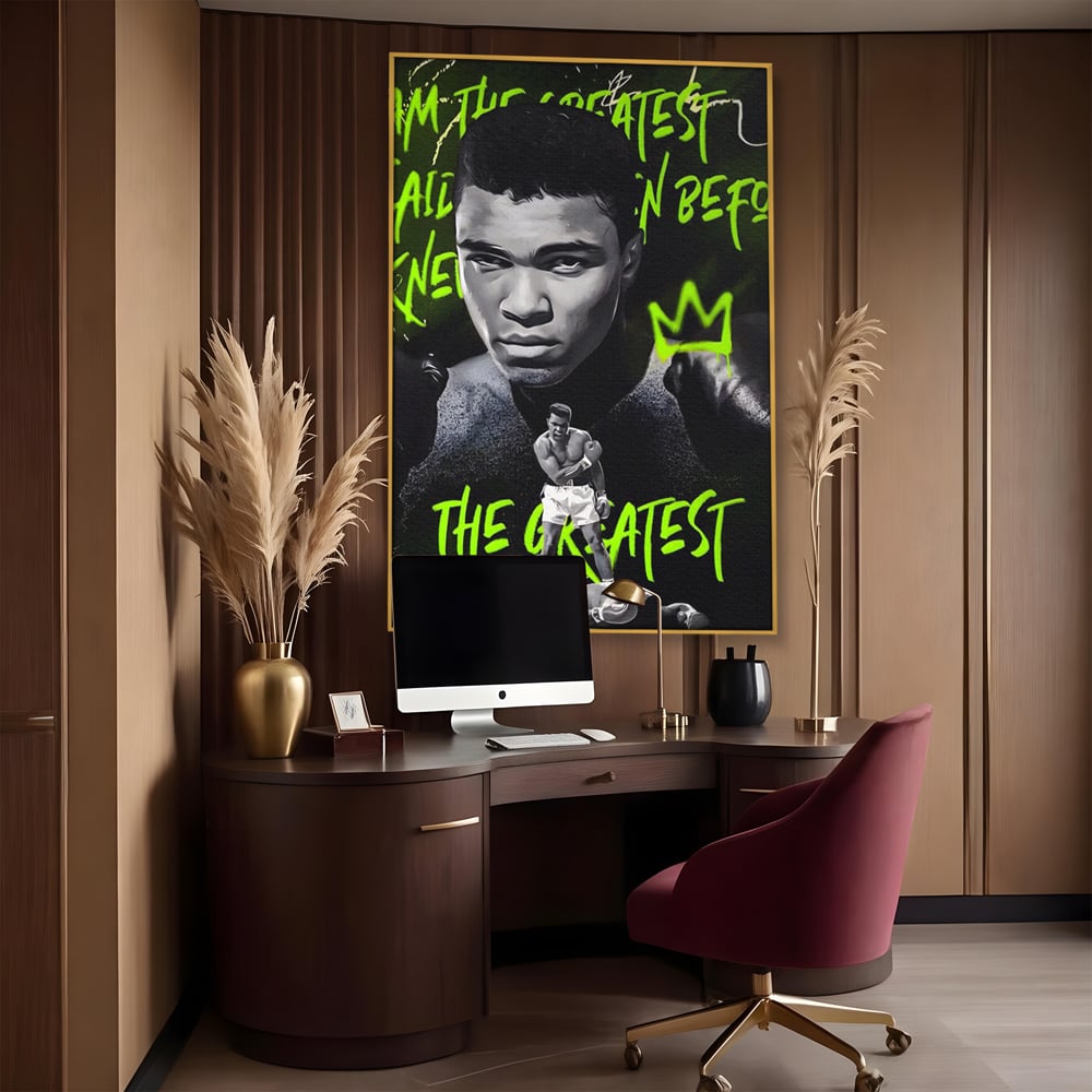 Tablou Canvas Premium LuxCanva® A1545, Mr. Muhammad Ali , Boxer, Sportiv, Campion, Living, Culori Vibrante