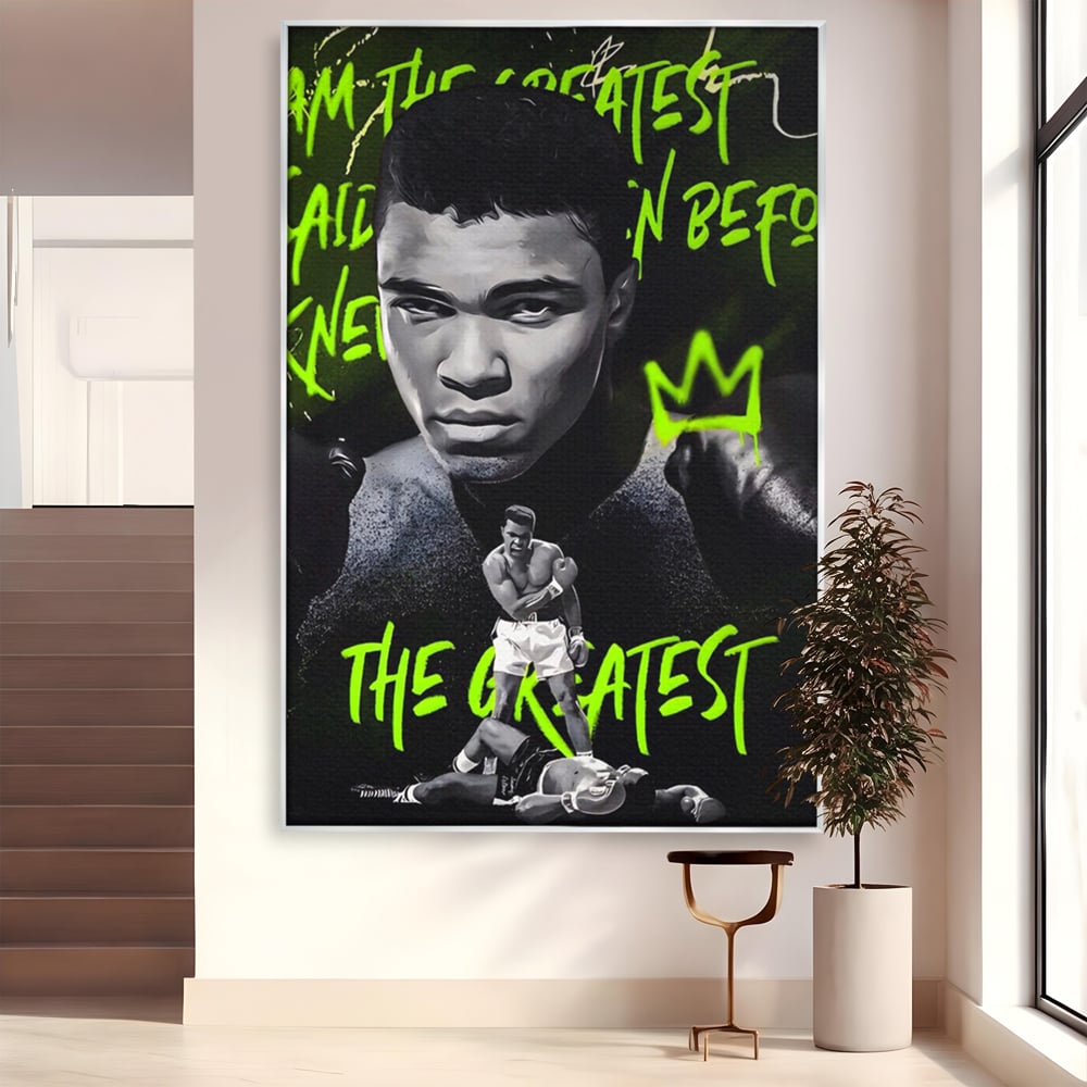 Tablou Canvas Premium LuxCanva® A1545, Mr. Muhammad Ali , Boxer, Sportiv, Campion, Living, Culori Vibrante