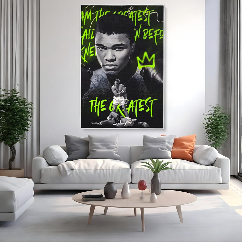 Tablou Canvas Premium LuxCanva® A1545, Mr. Muhammad Ali , Boxer, Sportiv, Campion, Living, Culori Vibrante