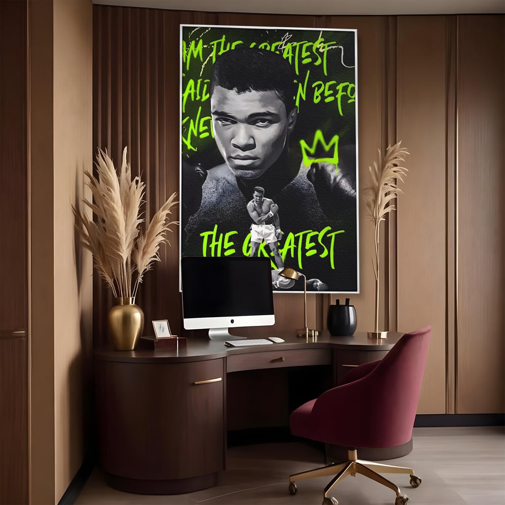 Tablou Canvas Premium LuxCanva® A1545, Mr. Muhammad Ali , Boxer, Sportiv, Campion, Living, Culori Vibrante