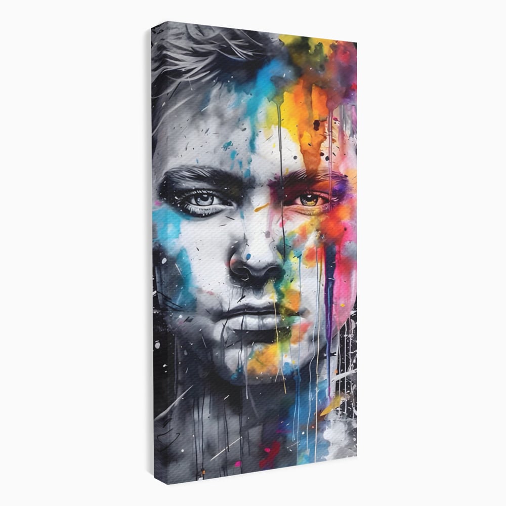 Tablou Canvas Premium LuxCanva® A1546, Beautiful Boy ,  Barbat, Model, Frumuste, Decorativ, Living, Culori Vibrante