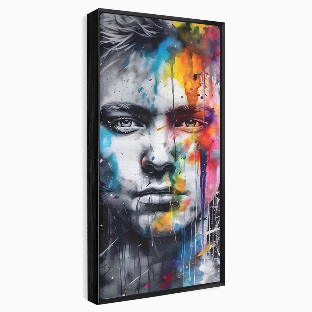 Tablou Canvas Premium LuxCanva® A1546, Beautiful Boy ,  Barbat, Model, Frumuste, Decorativ, Living, Culori Vibrante
