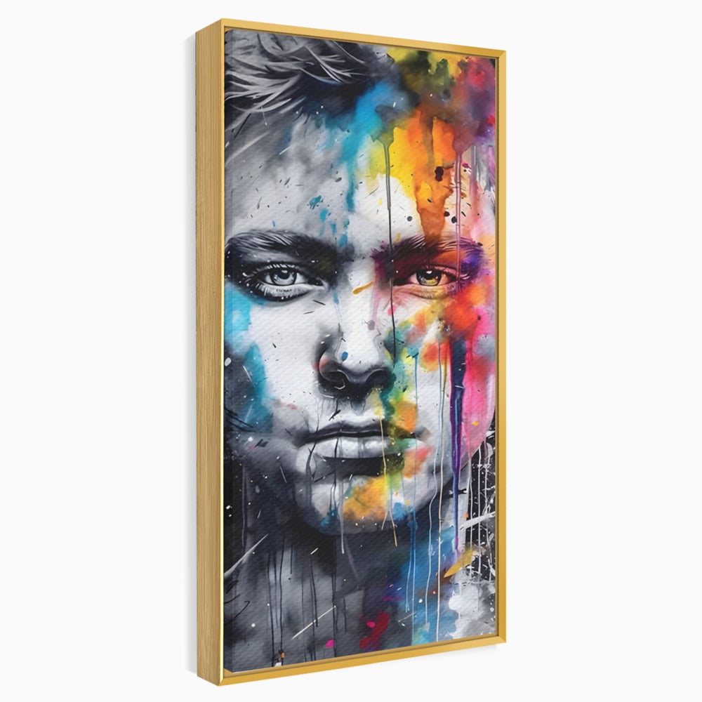 Tablou Canvas Premium LuxCanva® A1546, Beautiful Boy ,  Barbat, Model, Frumuste, Decorativ, Living, Culori Vibrante