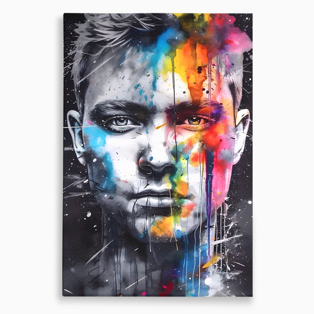 Tablou Canvas Premium LuxCanva® A1546, Beautiful Boy ,  Barbat, Model, Frumuste, Decorativ, Living, Culori Vibrante