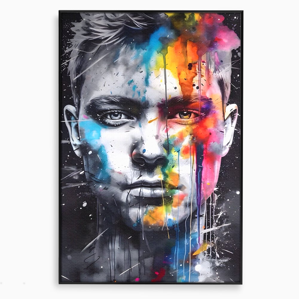 Tablou Canvas Premium LuxCanva® A1546, Beautiful Boy ,  Barbat, Model, Frumuste, Decorativ, Living, Culori Vibrante