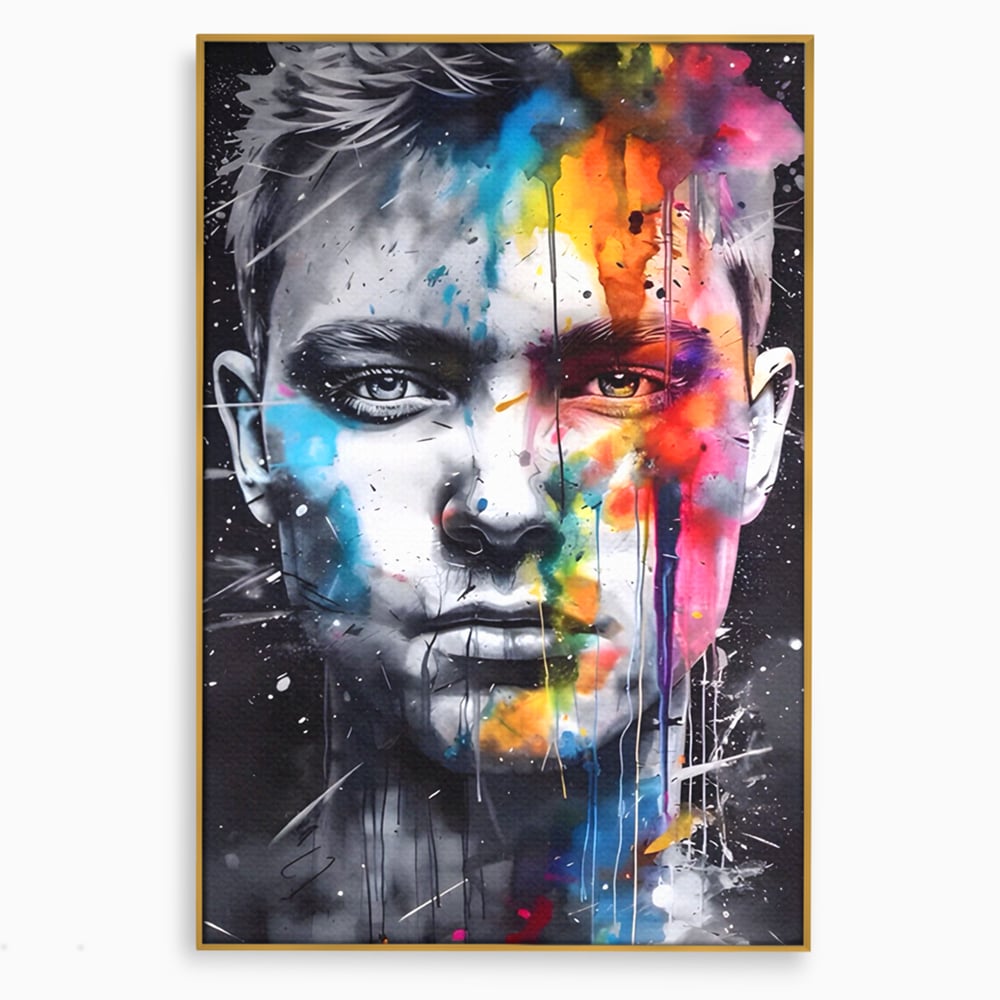 Tablou Canvas Premium LuxCanva® A1546, Beautiful Boy ,  Barbat, Model, Frumuste, Decorativ, Living, Culori Vibrante