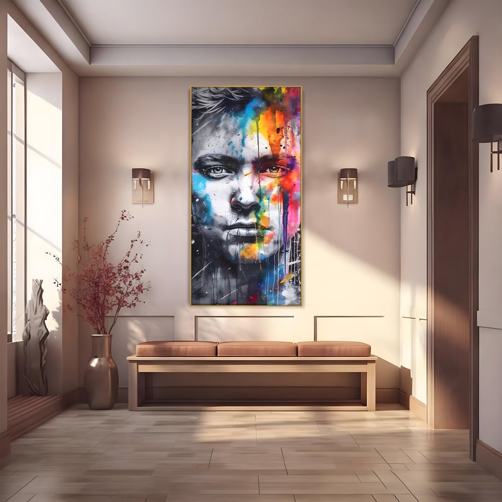 Tablou Canvas Premium LuxCanva® A1546, Beautiful Boy ,  Barbat, Model, Frumuste, Decorativ, Living, Culori Vibrante