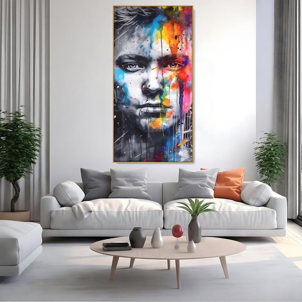 Tablou Canvas Premium LuxCanva® A1546, Beautiful Boy ,  Barbat, Model, Frumuste, Decorativ, Living, Culori Vibrante