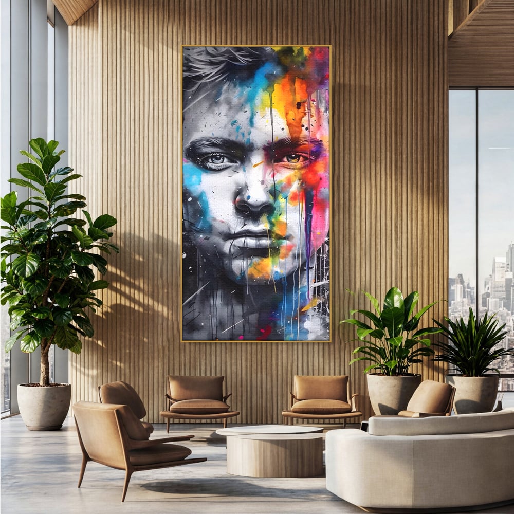 Tablou Canvas Premium LuxCanva® A1546, Beautiful Boy ,  Barbat, Model, Frumuste, Decorativ, Living, Culori Vibrante