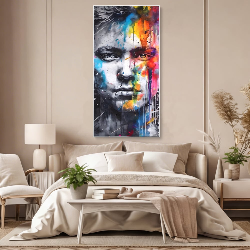 Tablou Canvas Premium LuxCanva® A1546, Beautiful Boy ,  Barbat, Model, Frumuste, Decorativ, Living, Culori Vibrante