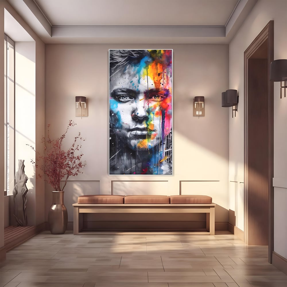 Tablou Canvas Premium LuxCanva® A1546, Beautiful Boy ,  Barbat, Model, Frumuste, Decorativ, Living, Culori Vibrante