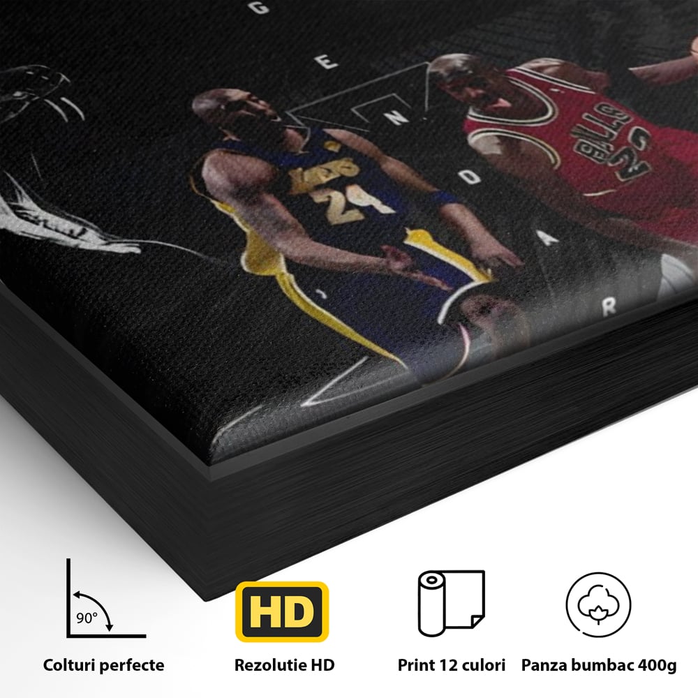 Leinwand Premium Canvas Wandkunst, LuxCanva® A1547, Be Legendary , Michael Jordan, Kobe Bryant, Stars, Sport, Wohnen, Lebendige Farben