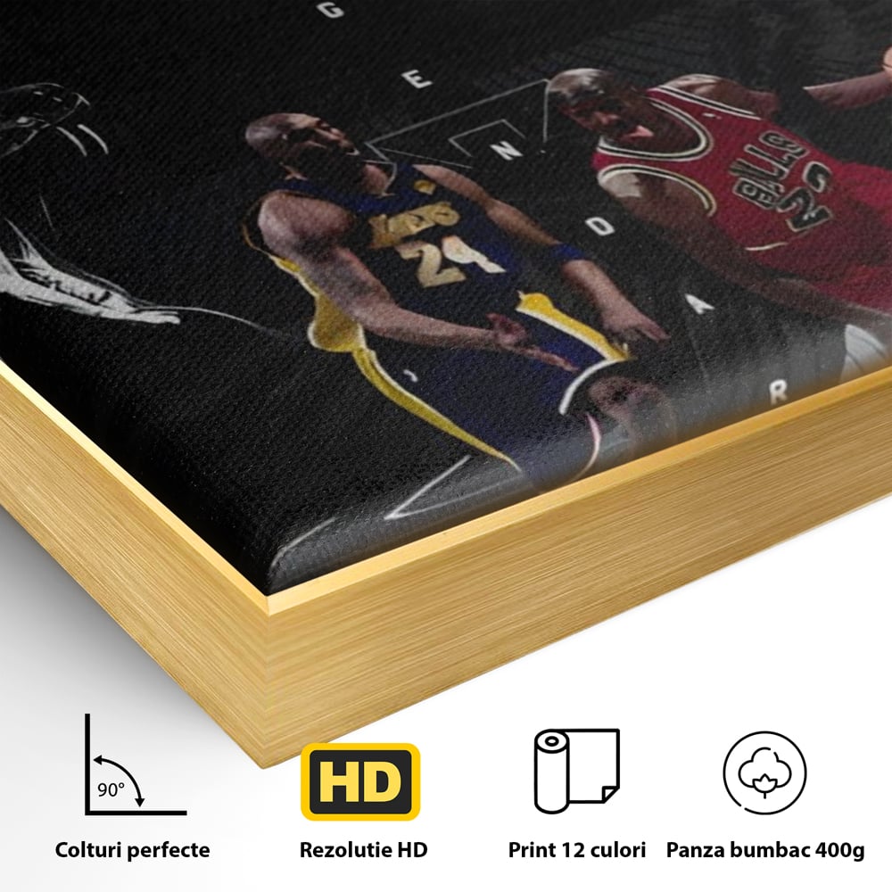 Leinwand Premium Canvas Wandkunst, LuxCanva® A1547, Be Legendary , Michael Jordan, Kobe Bryant, Stars, Sport, Wohnen, Lebendige Farben