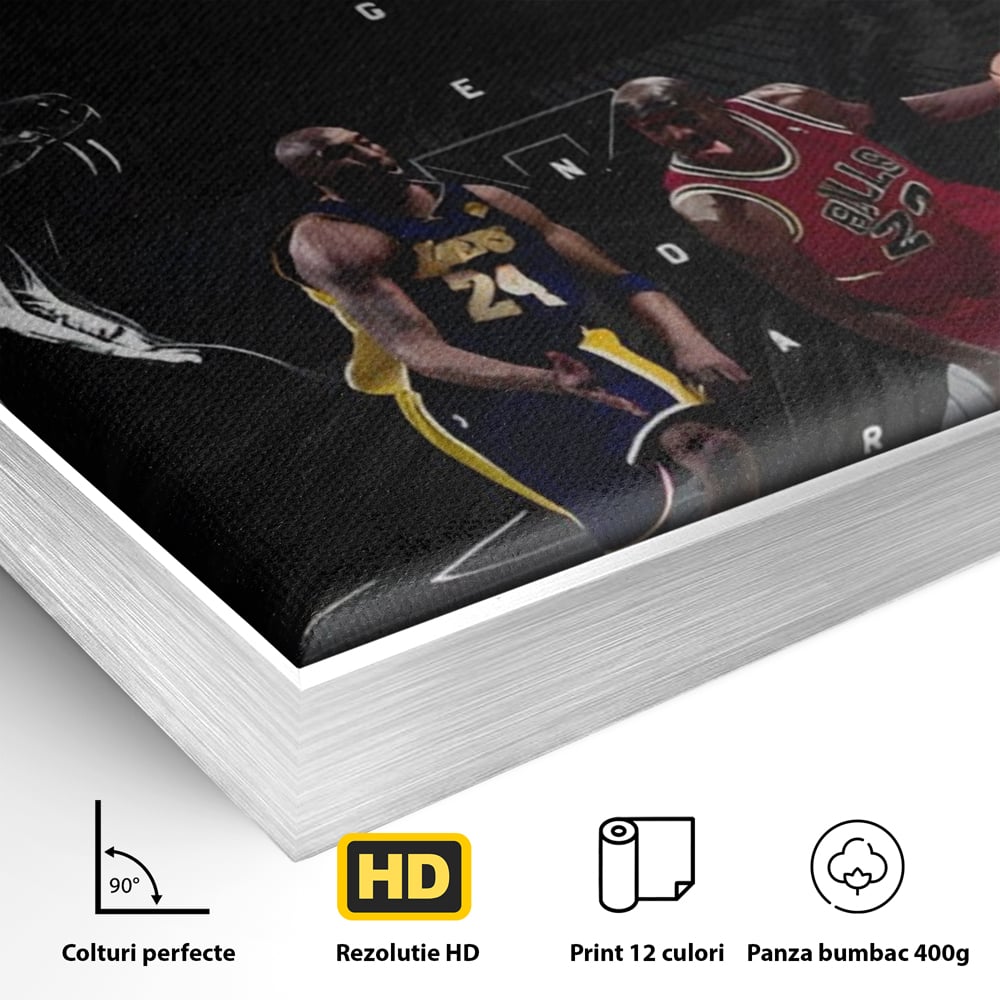 Leinwand Premium Canvas Wandkunst, LuxCanva® A1547, Be Legendary , Michael Jordan, Kobe Bryant, Stars, Sport, Wohnen, Lebendige Farben