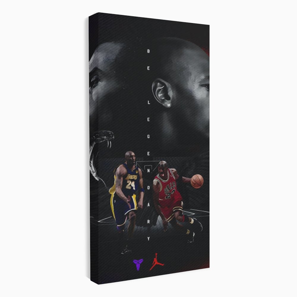 Leinwand Premium Canvas Wandkunst, LuxCanva® A1547, Be Legendary , Michael Jordan, Kobe Bryant, Stars, Sport, Wohnen, Lebendige Farben
