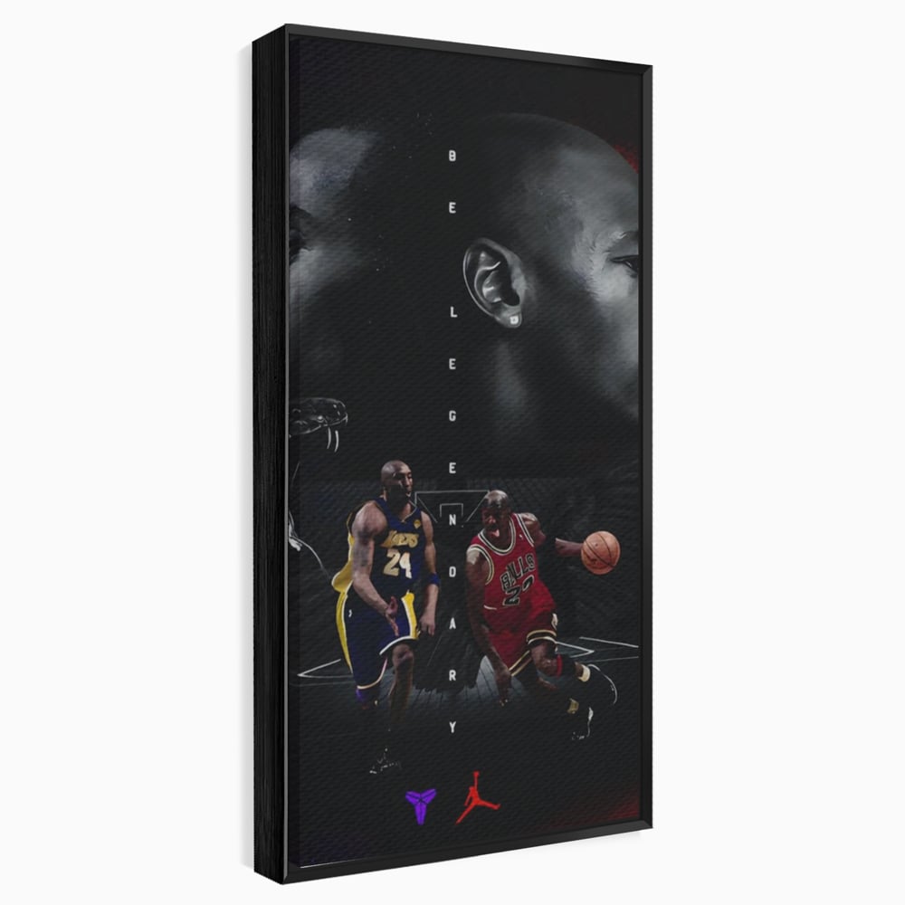 Leinwand Premium Canvas Wandkunst, LuxCanva® A1547, Be Legendary , Michael Jordan, Kobe Bryant, Stars, Sport, Wohnen, Lebendige Farben