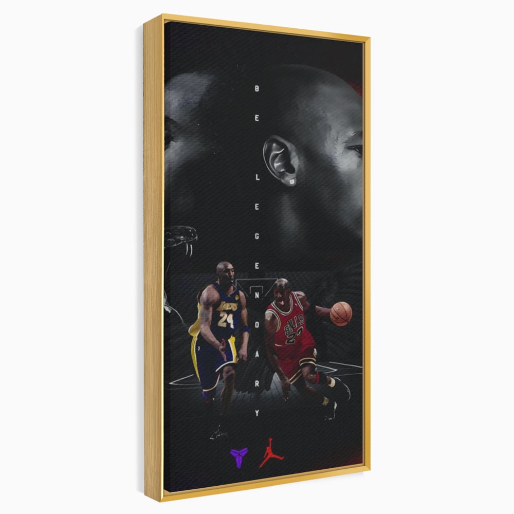 Leinwand Premium Canvas Wandkunst, LuxCanva® A1547, Be Legendary , Michael Jordan, Kobe Bryant, Stars, Sport, Wohnen, Lebendige Farben