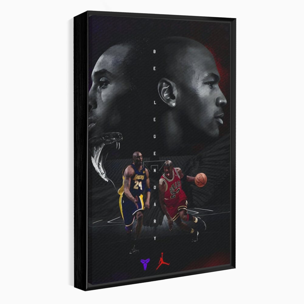 Leinwand Premium Canvas Wandkunst, LuxCanva® A1547, Be Legendary , Michael Jordan, Kobe Bryant, Stars, Sport, Wohnen, Lebendige Farben