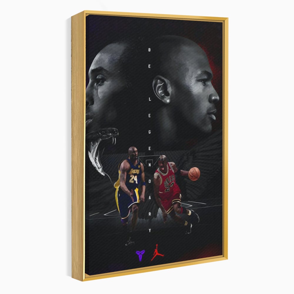 Leinwand Premium Canvas Wandkunst, LuxCanva® A1547, Be Legendary , Michael Jordan, Kobe Bryant, Stars, Sport, Wohnen, Lebendige Farben