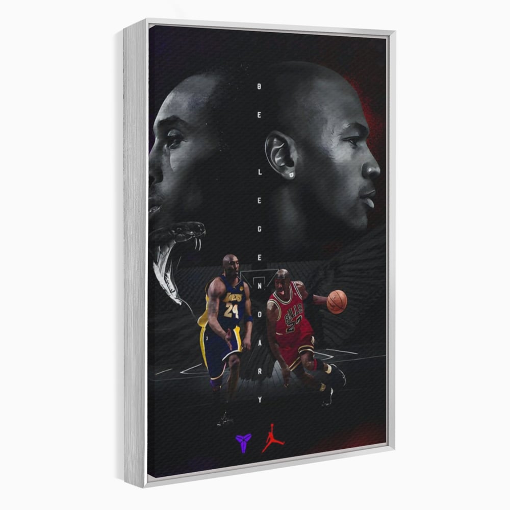 Leinwand Premium Canvas Wandkunst, LuxCanva® A1547, Be Legendary , Michael Jordan, Kobe Bryant, Stars, Sport, Wohnen, Lebendige Farben