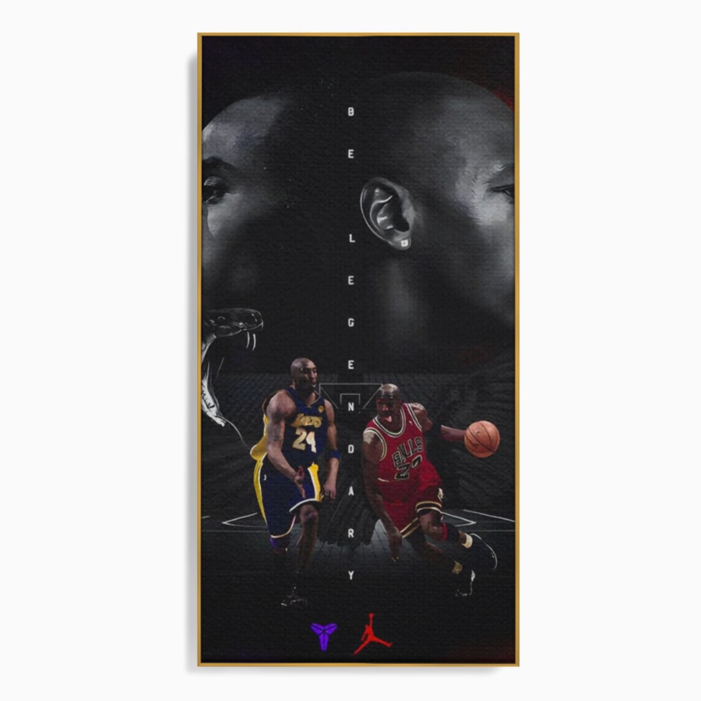 Leinwand Premium Canvas Wandkunst, LuxCanva® A1547, Be Legendary , Michael Jordan, Kobe Bryant, Stars, Sport, Wohnen, Lebendige Farben