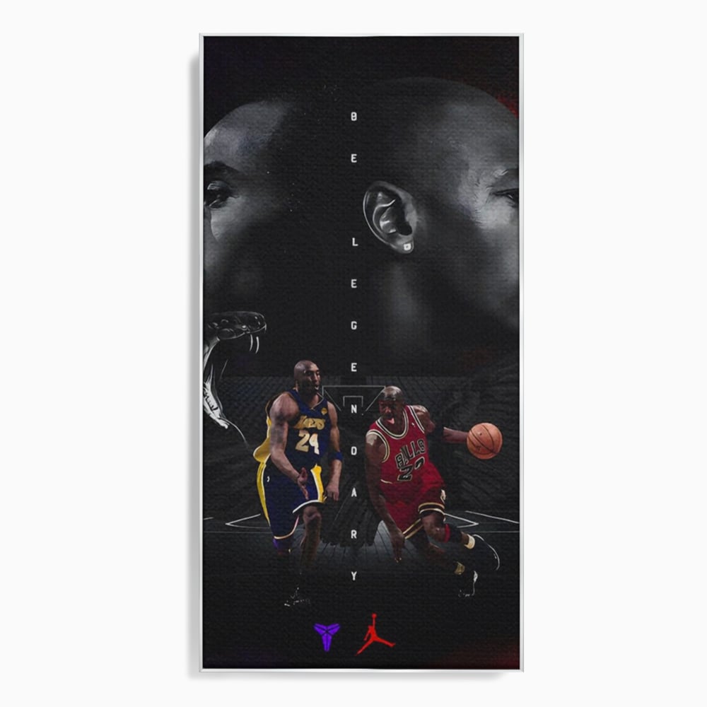 Leinwand Premium Canvas Wandkunst, LuxCanva® A1547, Be Legendary , Michael Jordan, Kobe Bryant, Stars, Sport, Wohnen, Lebendige Farben