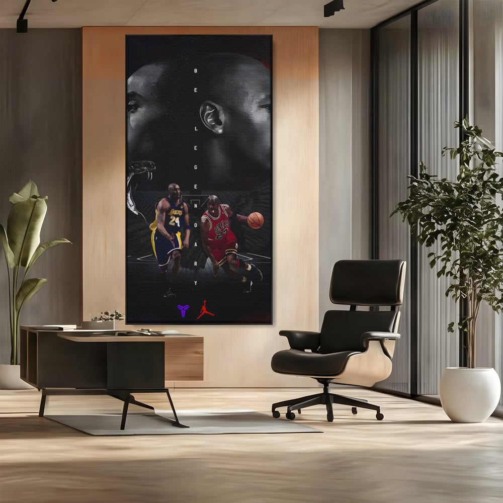 Leinwand Premium Canvas Wandkunst, LuxCanva® A1547, Be Legendary , Michael Jordan, Kobe Bryant, Stars, Sport, Wohnen, Lebendige Farben