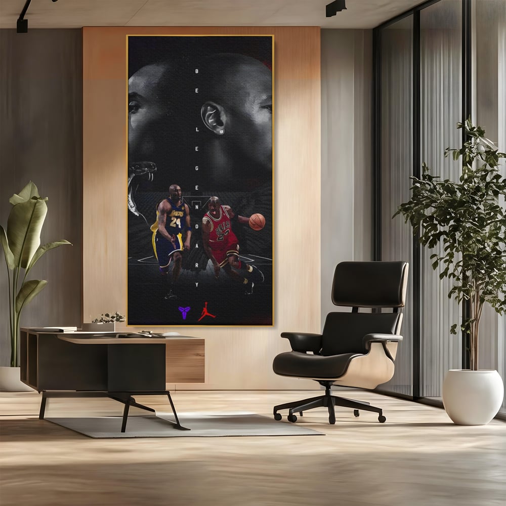 Leinwand Premium Canvas Wandkunst, LuxCanva® A1547, Be Legendary , Michael Jordan, Kobe Bryant, Stars, Sport, Wohnen, Lebendige Farben