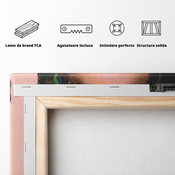 Tablou Canvas Premium LuxCanva® A1548, Frida Kahlo ,  Decorativ, Arta Moderna, Artista, Pictorita, Living, Culori Vibrante