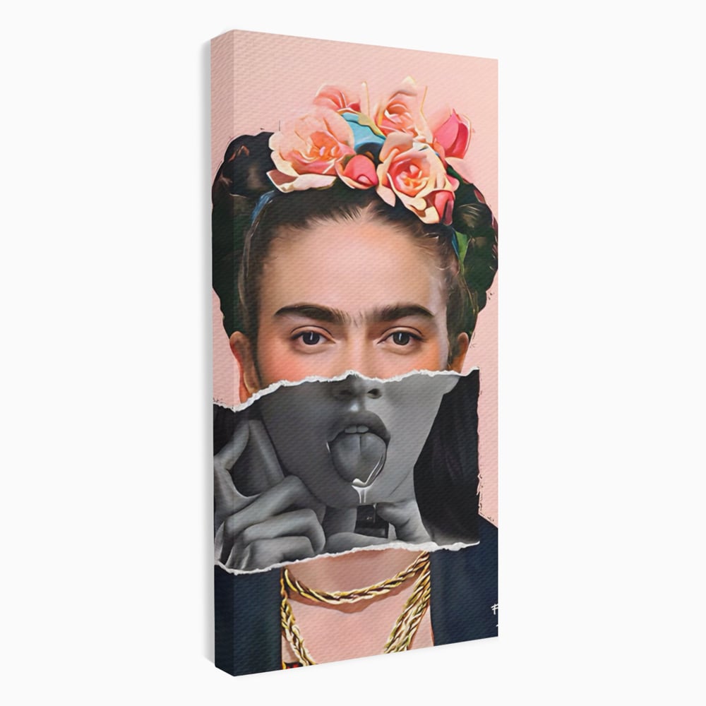 Tablou Canvas Premium LuxCanva® A1548, Frida Kahlo ,  Decorativ, Arta Moderna, Artista, Pictorita, Living, Culori Vibrante