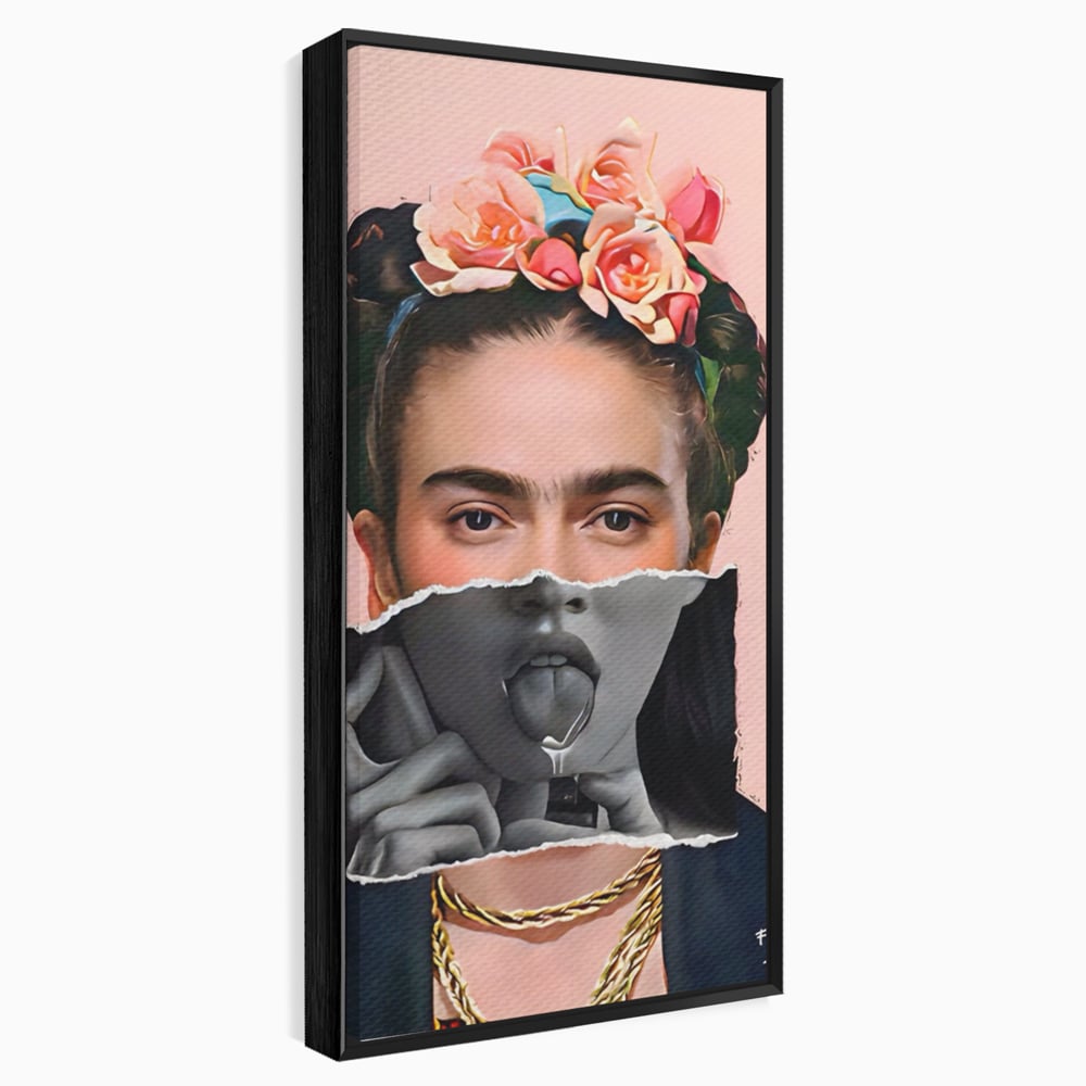 Tablou Canvas Premium LuxCanva® A1548, Frida Kahlo ,  Decorativ, Arta Moderna, Artista, Pictorita, Living, Culori Vibrante