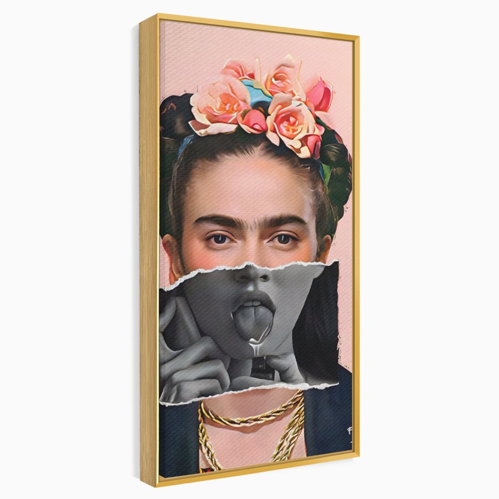 Tablou Canvas Premium LuxCanva® A1548, Frida Kahlo ,  Decorativ, Arta Moderna, Artista, Pictorita, Living, Culori Vibrante