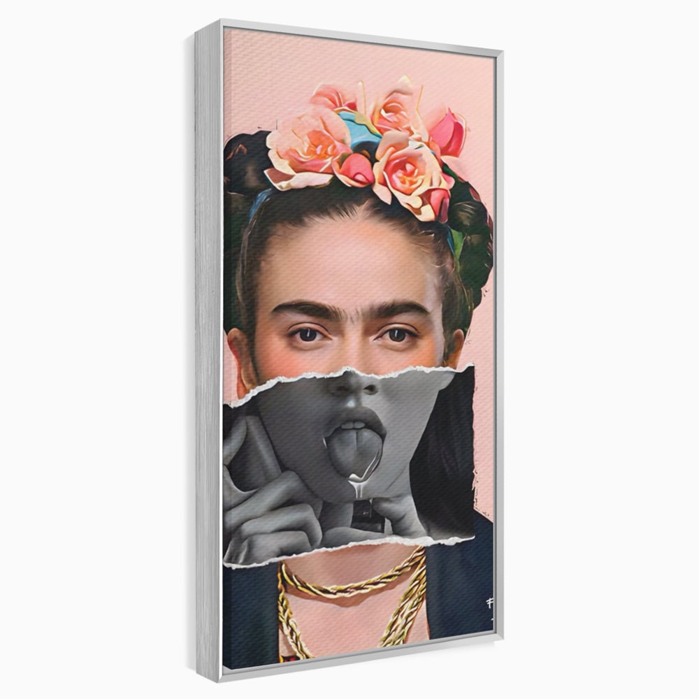 Tablou Canvas Premium LuxCanva® A1548, Frida Kahlo ,  Decorativ, Arta Moderna, Artista, Pictorita, Living, Culori Vibrante