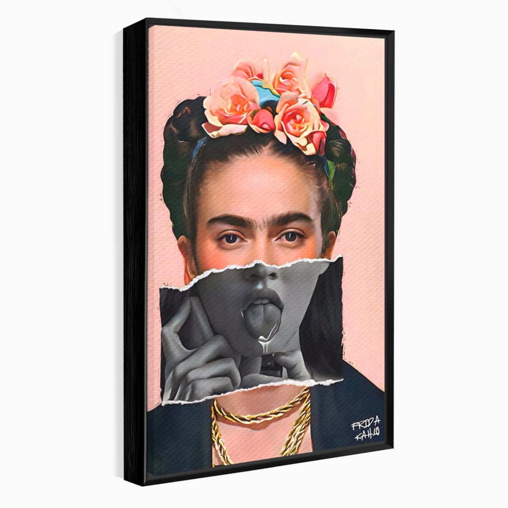 Tablou Canvas Premium LuxCanva® A1548, Frida Kahlo ,  Decorativ, Arta Moderna, Artista, Pictorita, Living, Culori Vibrante
