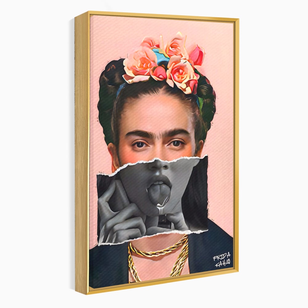 Tablou Canvas Premium LuxCanva® A1548, Frida Kahlo ,  Decorativ, Arta Moderna, Artista, Pictorita, Living, Culori Vibrante