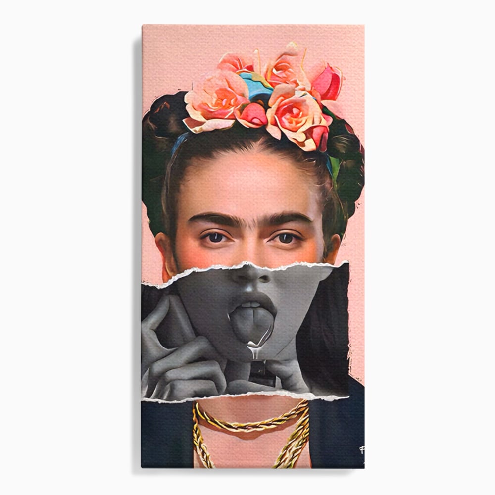 Tablou Canvas Premium LuxCanva® A1548, Frida Kahlo ,  Decorativ, Arta Moderna, Artista, Pictorita, Living, Culori Vibrante