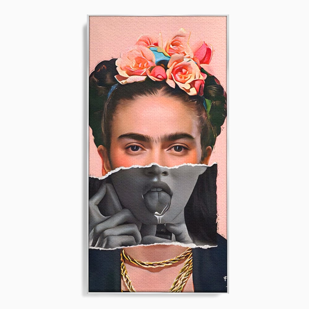 Tablou Canvas Premium LuxCanva® A1548, Frida Kahlo ,  Decorativ, Arta Moderna, Artista, Pictorita, Living, Culori Vibrante