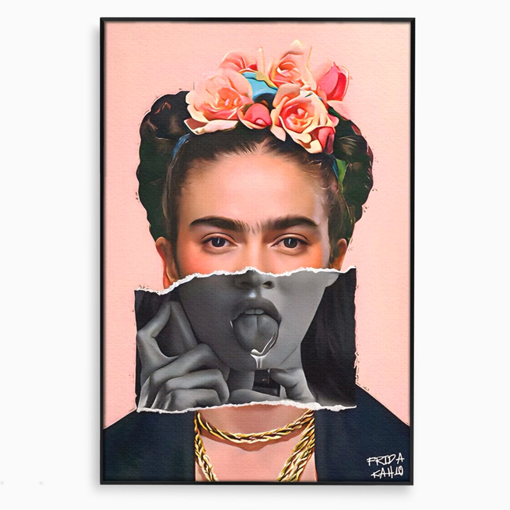 Tablou Canvas Premium LuxCanva® A1548, Frida Kahlo ,  Decorativ, Arta Moderna, Artista, Pictorita, Living, Culori Vibrante