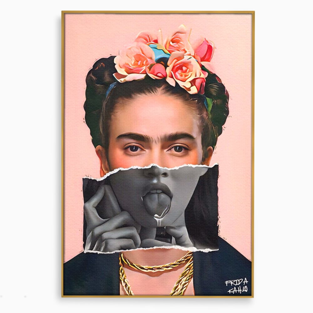 Tablou Canvas Premium LuxCanva® A1548, Frida Kahlo ,  Decorativ, Arta Moderna, Artista, Pictorita, Living, Culori Vibrante