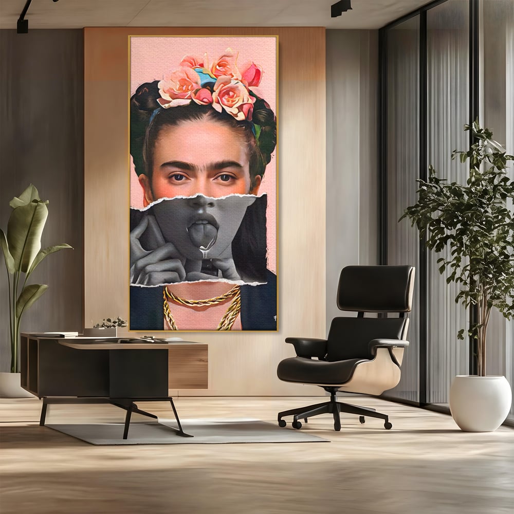 Tablou Canvas Premium LuxCanva® A1548, Frida Kahlo ,  Decorativ, Arta Moderna, Artista, Pictorita, Living, Culori Vibrante