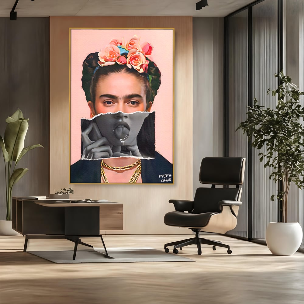 Tablou Canvas Premium LuxCanva® A1548, Frida Kahlo ,  Decorativ, Arta Moderna, Artista, Pictorita, Living, Culori Vibrante